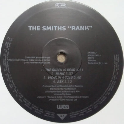 The Smiths : Rank (2x10", Album, Ltd, Num, RE)