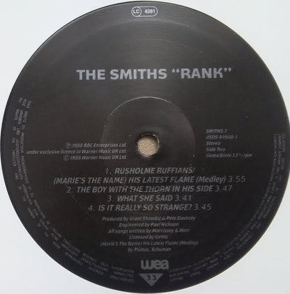 The Smiths : Rank (2x10", Album, Ltd, Num, RE)