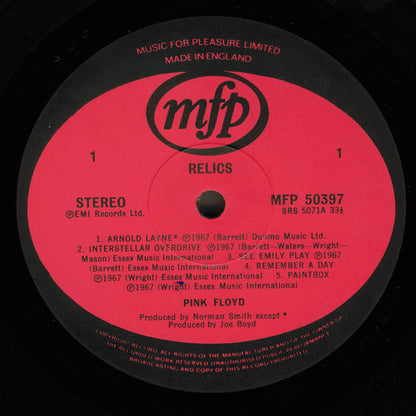 Pink Floyd : Relics (LP, Comp, RE)