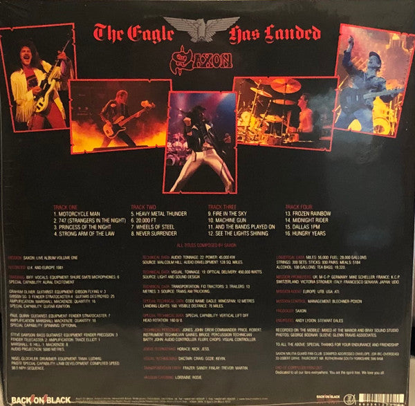 Saxon : The Eagle Has Landed (Live) (2xLP, Album, Ltd, RE, Red)