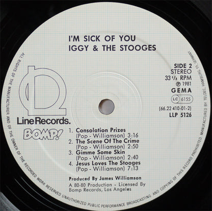 The Stooges : I'm Sick Of You (LP, Album)