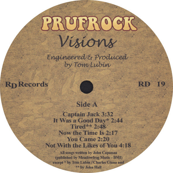 Prufrock : Visions (LP, Album)