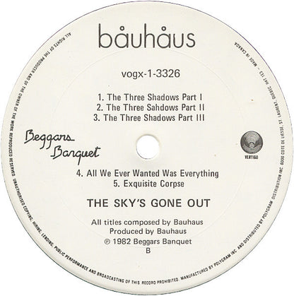 Bauhaus : The Sky's Gone Out (LP, Album + 12", Single)