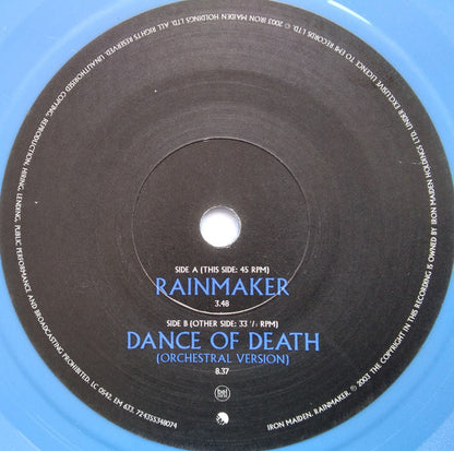 Iron Maiden : Rainmaker (7", Single, Ltd, Blu)