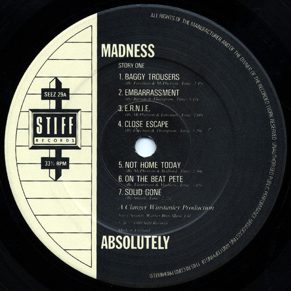 Madness : Absolutely (LP, Album)