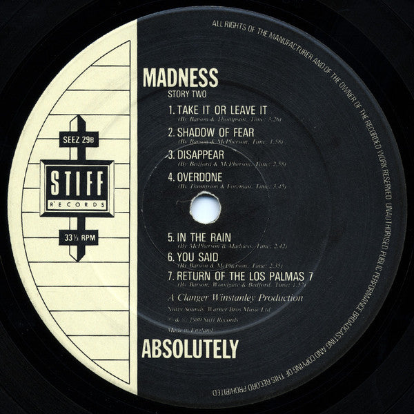 Madness : Absolutely (LP, Album)