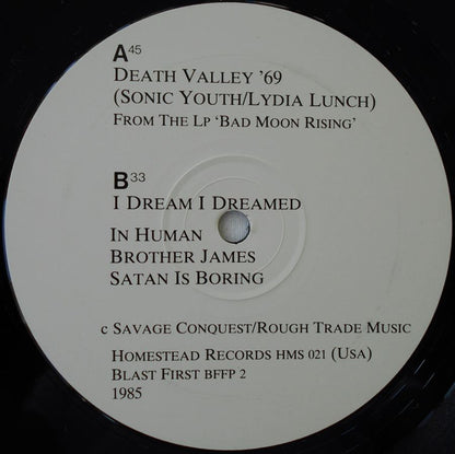 Sonic Youth / Lydia Lunch : Death Valley '69 (12", EP)