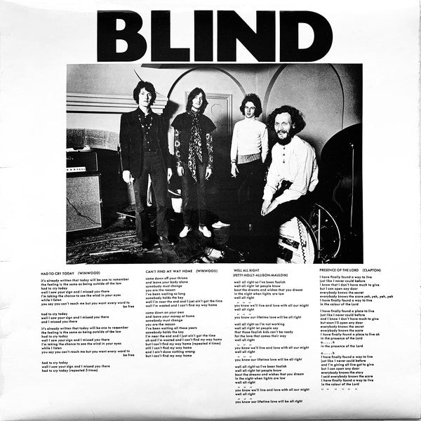 Blind Faith (2) : Blind Faith (LP, Album, B&W)