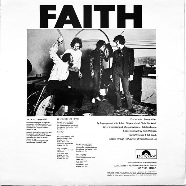 Blind Faith (2) : Blind Faith (LP, Album, B&W)