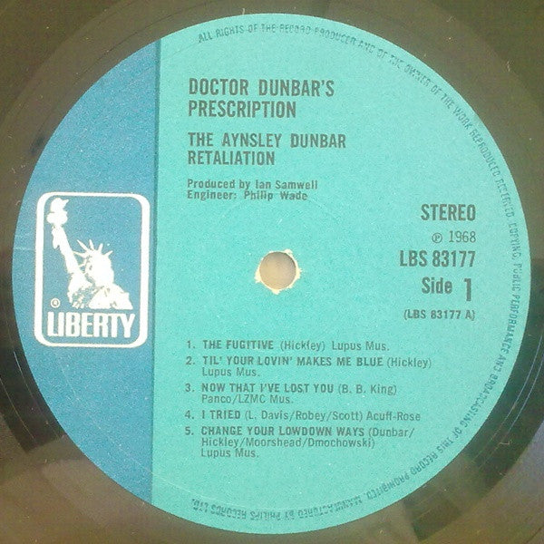 The Aynsley Dunbar Retaliation : Doctor Dunbar's Prescription (LP, Album)