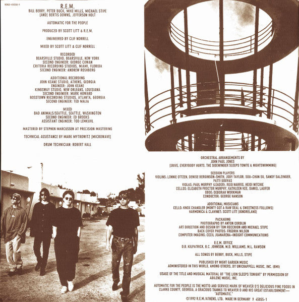 R.E.M. : Automatic For The People (LP, Album, Dlx, RE, 180)