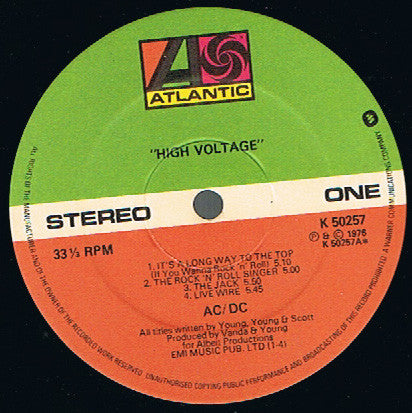 AC/DC : High Voltage (LP, Album, M/Print, RP)