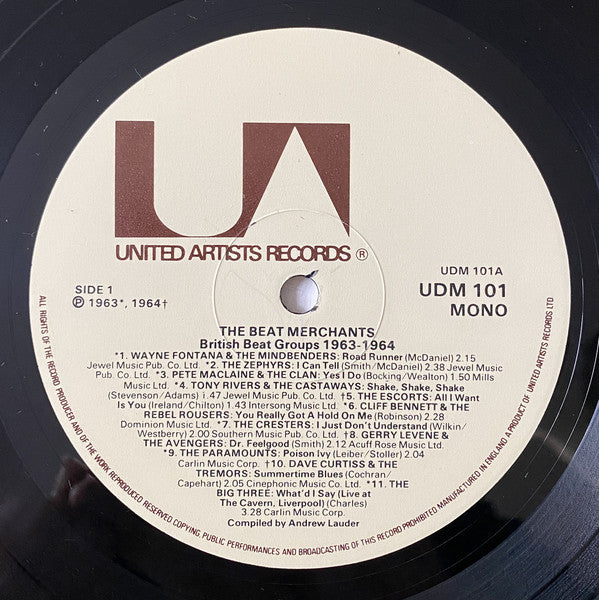 Various : The Beat Merchants - British Beat Groups 1963-1964 (2xLP, Comp, Mono, Gat)