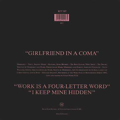 The Smiths : Girlfriend In A Coma (12", Single, EMI)