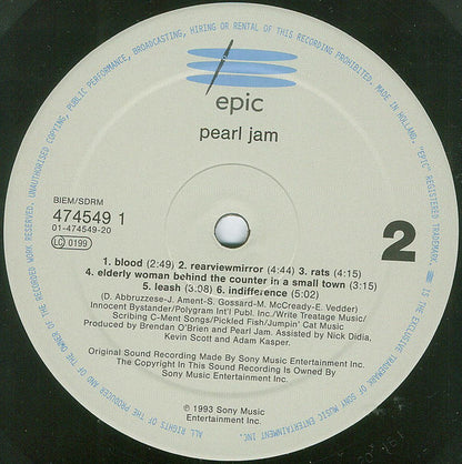 Pearl Jam : Vs. (LP, Album, Gat)