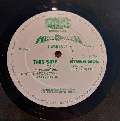 Helloween : I Want Out (12", Maxi)
