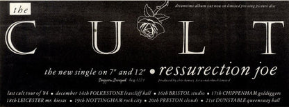 The Cult : Ressurection Joe (12", Single, Tex)