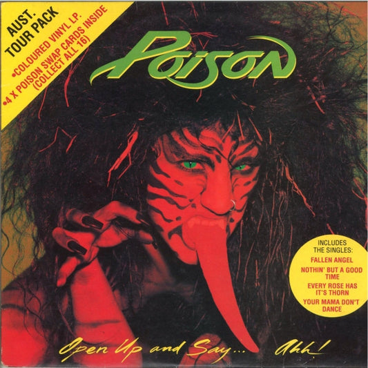 Poison (3) : Open Up And Say... Ahh! (LP, Album, Gre)