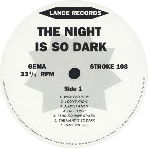 Various : The Night Is So Dark (LP, Comp, Unofficial)