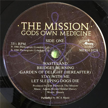 The Mission : Gods Own Medicine (LP, Album, Gat)