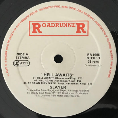 Slayer : Hell Awaits (LP, Album, RE)