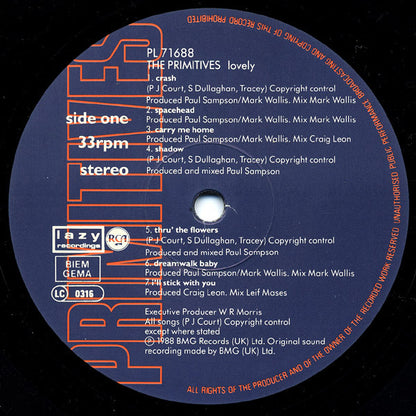 The Primitives : Lovely (LP, Album)