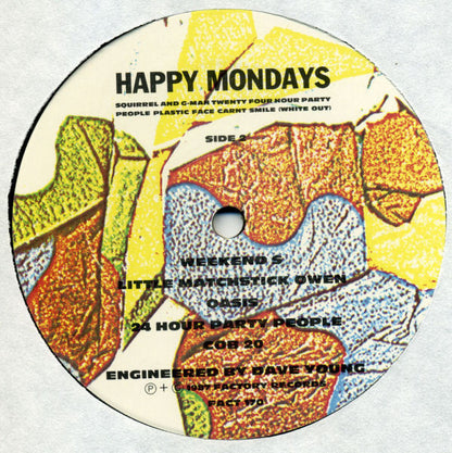 Happy Mondays : Squirrel And G-Man Twenty Four Hour Party People Plastic Face Carnt Smile (White Out) (LP, Album, RE, ASL)