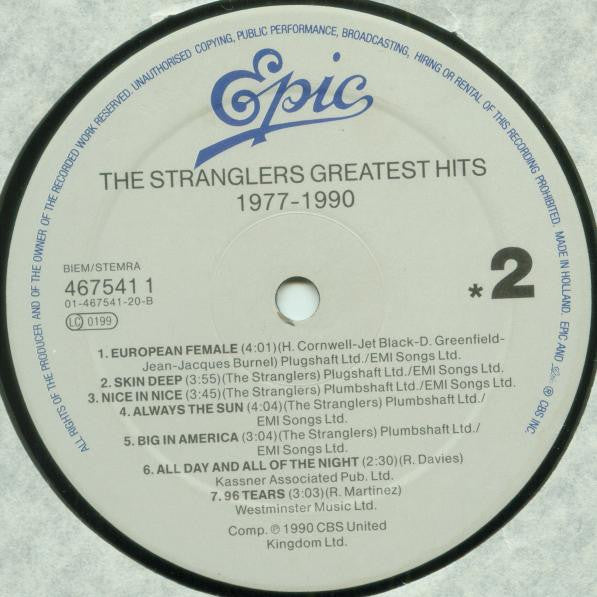The Stranglers : Greatest Hits 1977 - 1990 (LP, Comp)