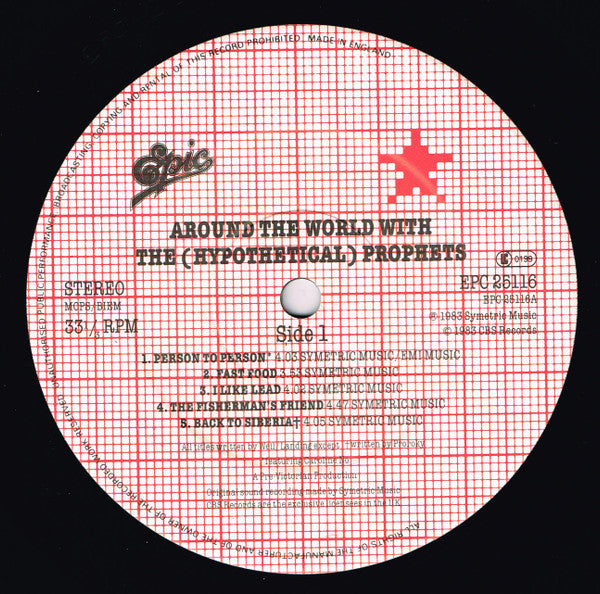 The (Hypothetical) Prophets : Around The World With The Prophets (LP, Album)