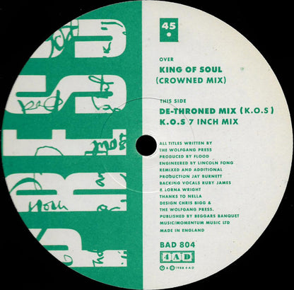The Wolfgang Press : King Of Soul (12", Single)