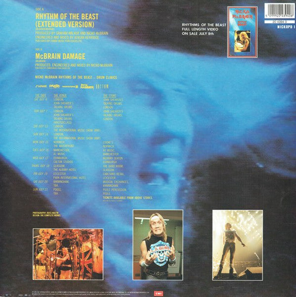 Nicko McBrain : Rhythm Of The Beast (10", Shape, Pic)