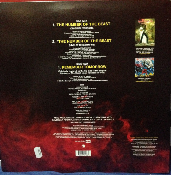 Iron Maiden : The Number Of The Beast (12", Single, Ltd, Pic)