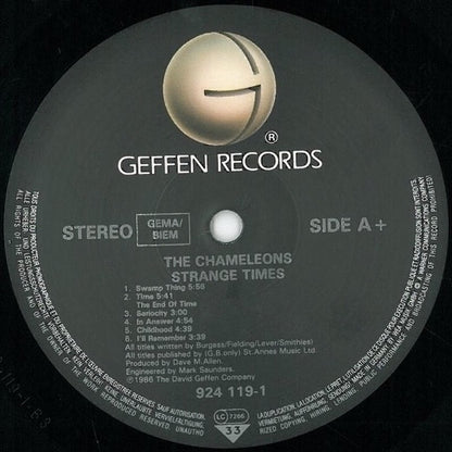 The Chameleons : Strange Times (LP, Album, Pin)