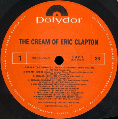 Eric Clapton : The Cream Of Eric Clapton (LP, Comp, Gat)
