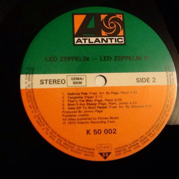 Led Zeppelin : Led Zeppelin III (LP, Album, RE, Gat)