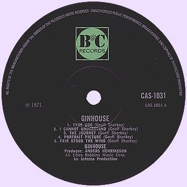 Ginhouse : Ginhouse (LP, Album)