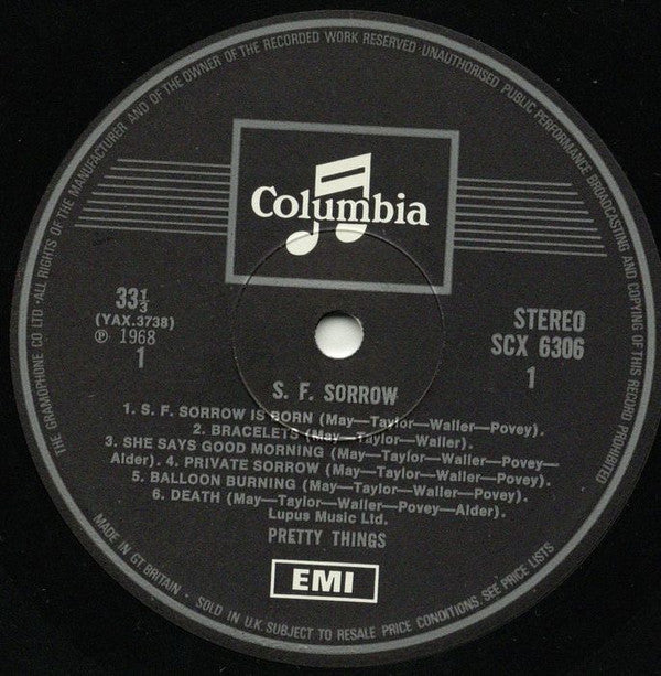 Pretty Things* : S. F. Sorrow (LP, Album, RP)