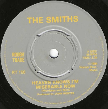 The Smiths : Heaven Knows I'm Miserable Now (7", Single, Pus)