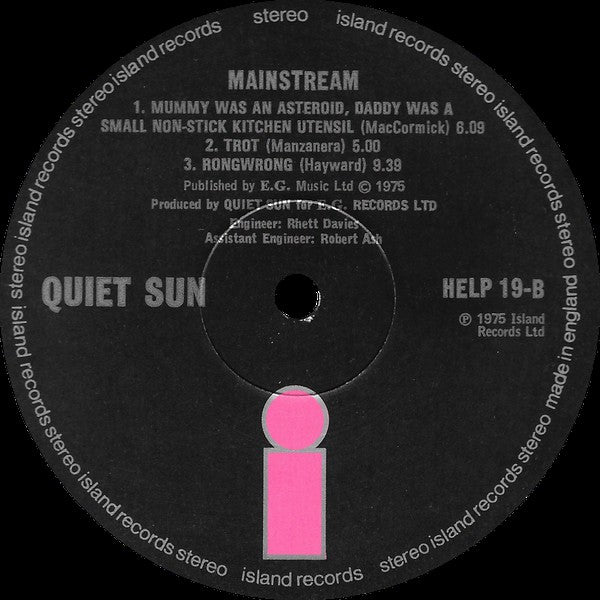 Quiet Sun : Mainstream (LP, Album, RE)