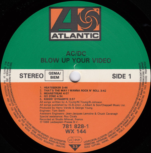 AC/DC : Blow Up Your Video (LP, Album, RP)