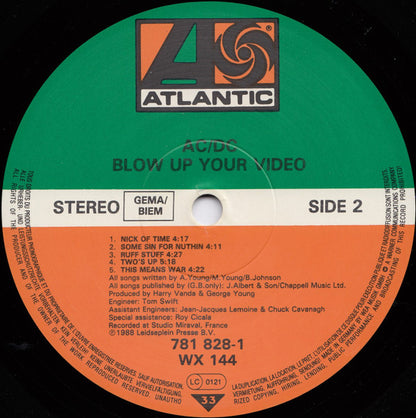 AC/DC : Blow Up Your Video (LP, Album, RP)