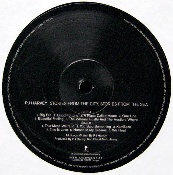 P J Harvey* : Stories From The City, Stories From The Sea (LP, Album)