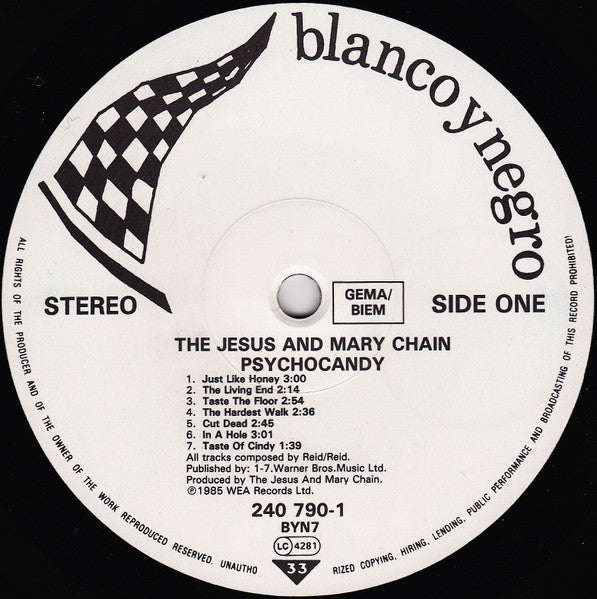 The Jesus And Mary Chain : Psychocandy (LP, Album)