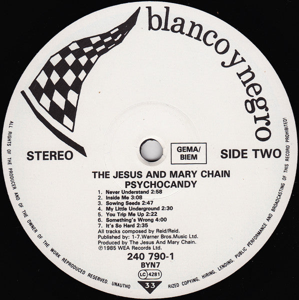 The Jesus And Mary Chain : Psychocandy (LP, Album)