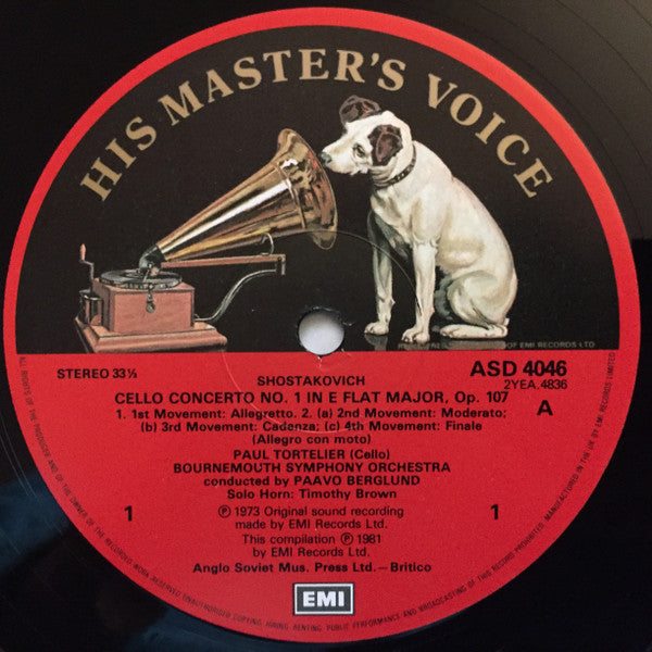 Shostakovich* / David Oistrakh* / Paul Tortelier : Violin Concerto No. 1/Cello Concerto No. 1 (LP, Comp, RE)