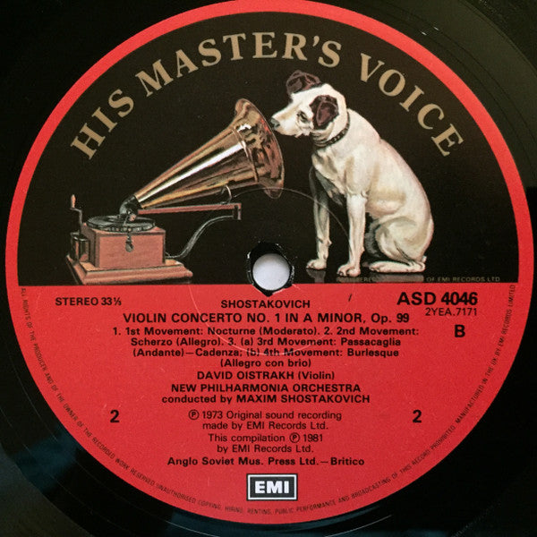 Shostakovich* / David Oistrakh* / Paul Tortelier : Violin Concerto No. 1/Cello Concerto No. 1 (LP, Comp, RE)