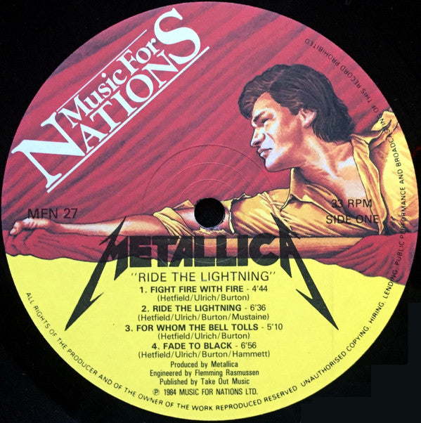 Metallica : Ride The Lightning (LP, Album, RE)