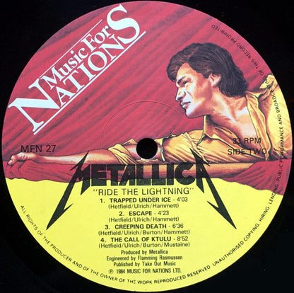 Metallica : Ride The Lightning (LP, Album, RE)