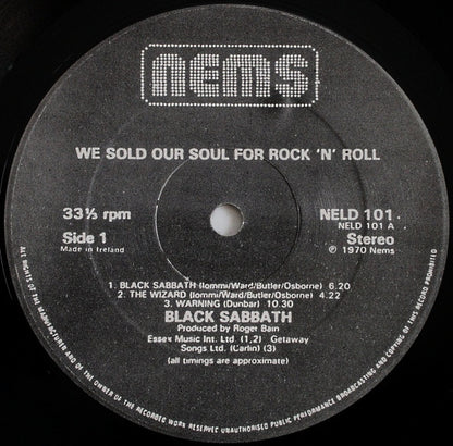 Black Sabbath : We Sold Our Soul For Rock 'N' Roll (2xLP, Comp, RE, Gat)