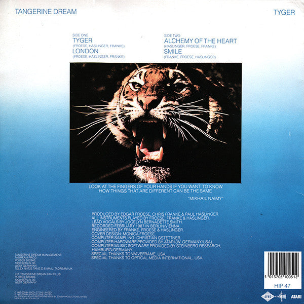 Tangerine Dream : Tyger (LP, Album)